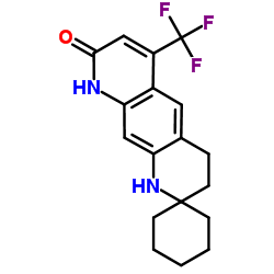 6'-(Trifluoromethyl)-4',9'-dihydro-1'H-spiro[cyclohexane-1,2'-pyrido[3,2-g]quinolin]-8'(3'H)-one结构式