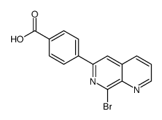 6-(4-羧基苯基)-8-溴-1,7-萘啶结构式