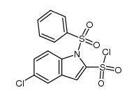 5-chloro-1-phenyl-sulfonylindole-2-sulfonyl chloride结构式