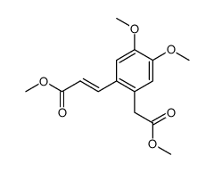 Methyl (E)-3-[4,5-dimethoxy-2-(2-methoxy-2-oxoethyl)phenyl]prop-2-enoate结构式