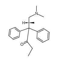 (R)-1-dimethylamino-2-methyl-3.3-diphenyl-hexanone-(4)结构式