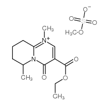 ethyl 1,6-dimethyl-4-oxo-6,7,8,9-tetrahydropyrido[1,2-a]pyrimidin-1-ium-3-carboxylate,methyl sulfate Structure
