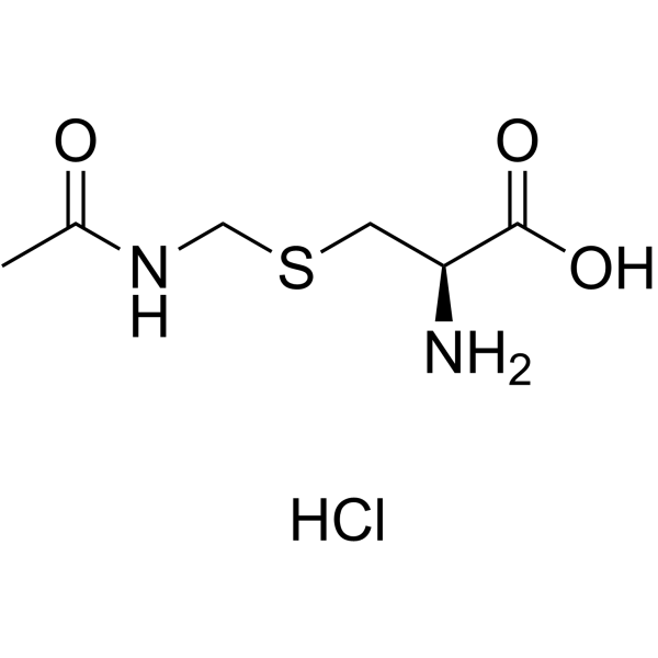 S-乙酰半胱氨酸盐酸结构式