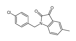 1-(4-氯苄基)-5-甲基-1H-吲哚-2,3-二酮结构式