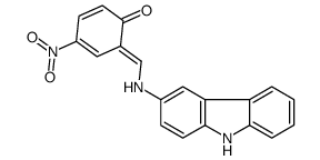 6-[(9H-carbazol-3-ylamino)methylidene]-4-nitrocyclohexa-2,4-dien-1-one Structure