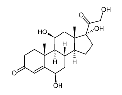 (17R)-6,11,17-trihydroxy-17-(2-hydroxyacetyl)-10,13-dimethyl-2,6,7,8,9,11,12,14,15,16-decahydro-1H-cyclopenta[a]phenanthren-3-one Structure
