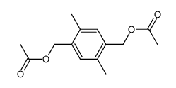 1,4-bis-acetoxymethyl-2,5-dimethyl-benzene结构式