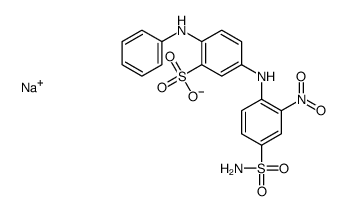 6-苯胺基-N-(2-硝基-4-磺酰苯基)间氨基苯磺酸钠盐结构式
