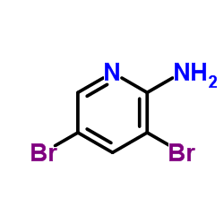2-氨基-3,5-二溴吡啶结构式