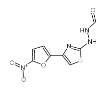 Formic acid,2-[4-(5-nitro-2-furanyl)-2-thiazolyl]hydrazide structure