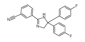 3-[5,5-bis(4-fluorophenyl)-1,4-dihydroimidazol-2-yl]benzonitrile Structure