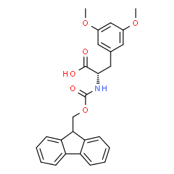 (S)-2-(((((9H-芴-9-基)甲氧基)羰基)氨基)-3-(3,5-二甲氧基苯基)丙酸结构式