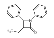 2-Azetidinone, 1,4-diphenyl-3-ethyl-,结构式