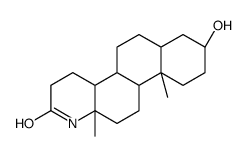 3 beta-hydroxy-13 alpha-amino-13,17-seco-5 alpha-androstan-17-oic-13,17-lactam结构式