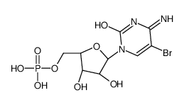 [(2R,3S,4R,5R)-5-(4-amino-5-bromo-2-oxopyrimidin-1-yl)-3,4-dihydroxyoxolan-2-yl]methyl dihydrogen phosphate结构式