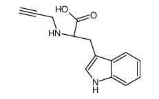 (2S)-3-(1H-indol-3-yl)-2-(prop-2-ynylamino)propanoic acid Structure