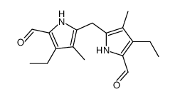 3-ethyl-5-[(4-ethyl-5-formyl-3-methyl-1H-pyrrol-2-yl)methyl]-4-methyl-1H-pyrrole-2-carbaldehyde Structure