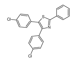 4,5-bis(4-chlorophenyl)-2-phenyl-1,3-thiazole结构式