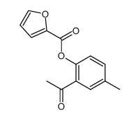 2-acetyl-4-methylphenyl furan-2-carboxylate结构式