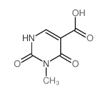 1,2,3,6-四氢-1-甲基-2,6-二氧代-5-嘧啶羧酸结构式