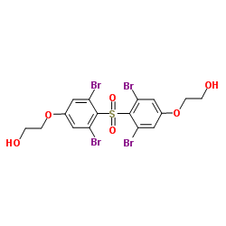 Bis[3,5-dibromo-4-(2-hydroxyethoxy)phenyl] Sulfone Structure