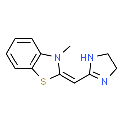 Benzothiazole, 2-[(4,5-dihydro-1H-imidazol-2-yl)methylene]-2,3-dihydro-3-methyl- (9CI)结构式