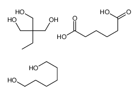 己二酸与2-乙基-2-(羟甲基)-1,3-丙二醇和1,6-己二醇的聚合物结构式