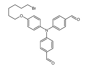 4-(N-[4-(6-bromohexoxy)phenyl]-4-formylanilino)benzaldehyde结构式