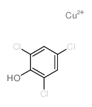 Phenol, 2,4,6-trichloro-, copper(2+) salt Structure
