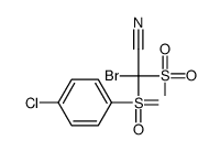 2-bromo-2-(4-chlorophenyl)sulfonyl-2-methylsulfonylacetonitrile Structure