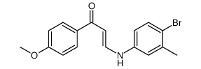 (E)-3-(4-bromo-3-methylanilino)-1-(4-methoxyphenyl)prop-2-en-1-one Structure