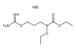 (3-carbamimidoylsulfanyl-propyl)-ethoxy-carbamic acid ethyl ester, hydrobromide Structure