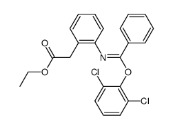 (2-{[1-(2,6-Dichloro-phenoxy)-1-phenyl-meth-(Z)-ylidene]-amino}-phenyl)-acetic acid ethyl ester Structure