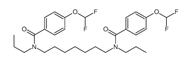 4-(difluoromethoxy)-N-[7-[[4-(difluoromethoxy)benzoyl]-propylamino]heptyl]-N-propylbenzamide Structure