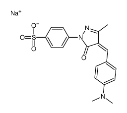 Benzenesulfonic acid, 4-[4-[[4-(dimethylamino) phenyl]methylene]-4,5-dihydro-3-methyl-5-oxo-1H-pyrazol-1-yl]-, sodium salt Structure