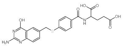 L-Glutamic acid,N-[4-[[(2-amino-3,4-dihydro-4-oxo-6-quinazolinyl)methyl]thio]benzoyl]- structure