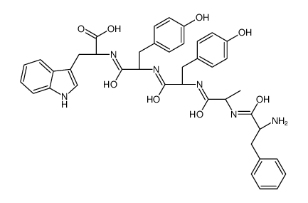 (2R)-2-[[(2R)-2-[[(2R)-2-[[(2R)-2-[[(2R)-2-amino-3-phenylpropanoyl]amino]propanoyl]amino]-3-(4-hydroxyphenyl)propanoyl]amino]-3-(4-hydroxyphenyl)propanoyl]amino]-3-(1H-indol-3-yl)propanoic acid Structure