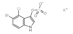 5-Bromo-4-chloro-3-indolyl sulfate potassium salt Structure