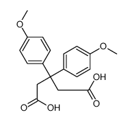 3,3-bis(4-methoxyphenyl)pentanedioic acid结构式
