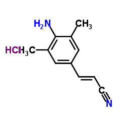 (E)-3-(4-氨基-3,5-二甲基苯基)丙烯腈盐酸盐结构式