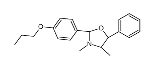 (2S,4S,5R)-3,4-dimethyl-5-phenyl-2-(4-propoxyphenyl)-1,3-oxazolidine结构式
