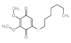 2,5-Cyclohexadiene-1,4-dione, 5-(heptylthio)- 2,3-dimethoxy-结构式