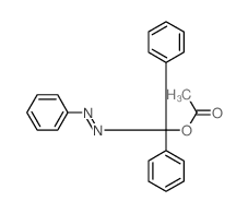 Benzenemethanol, a-phenyl-a-(2-phenyldiazenyl)-, 1-acetate structure