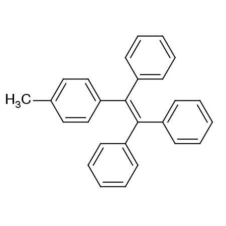 (2-(对甲苯基)乙烯-1,1,2-三基)三苯结构式
