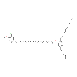 15-(3-Chloro-4-methoxyphenyl)pentadecanoic acid 2-decyl-3-methoxy-5-pentylphenyl ester Structure