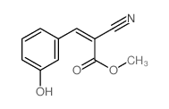 2-Propenoic acid,2-cyano-3-(3-hydroxyphenyl)-, methyl ester Structure