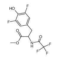 N-(trifluoroacetyl)-3,5-difluoro-L-tyrosine methyl ester结构式