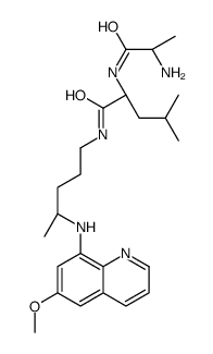(2S)-2-[[(2S)-2-aminopropanoyl]amino]-N-[4-[(6-methoxyquinolin-8-yl)amino]pentyl]-4-methylpentanamide Structure