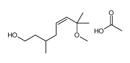acetic acid,7-methoxy-3,7-dimethyloct-5-en-1-ol结构式