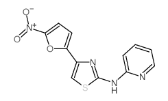 N-[4-(5-nitro-2-furyl)-1,3-thiazol-2-yl]pyridin-2-amine结构式